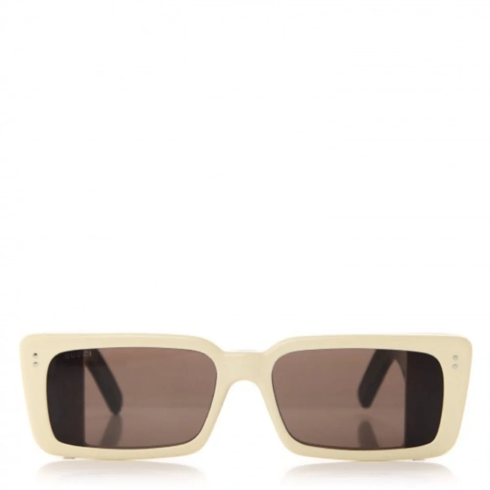 Authentic- New GUCCI Acetate Rectangular Flap GG0543S Sunglasses White Black - Picture 5 of 17